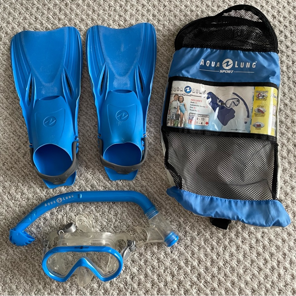 Aqua Lung, Youth, Snorkel Set. Size 1-4.